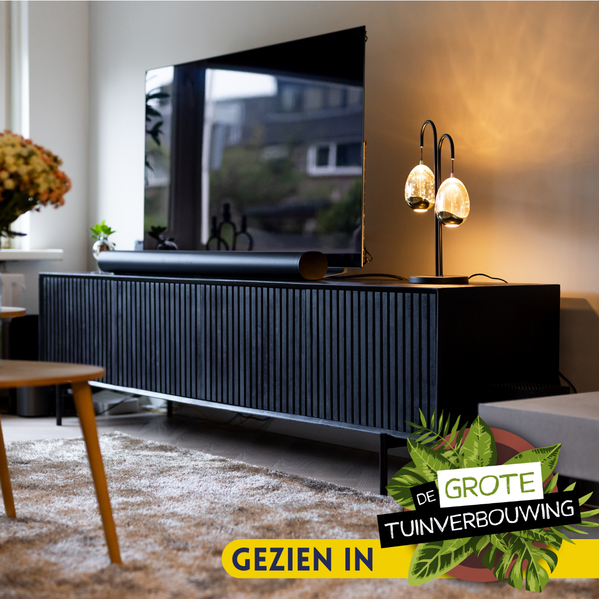 TV-Meubel Madison | Zwart Mangohout