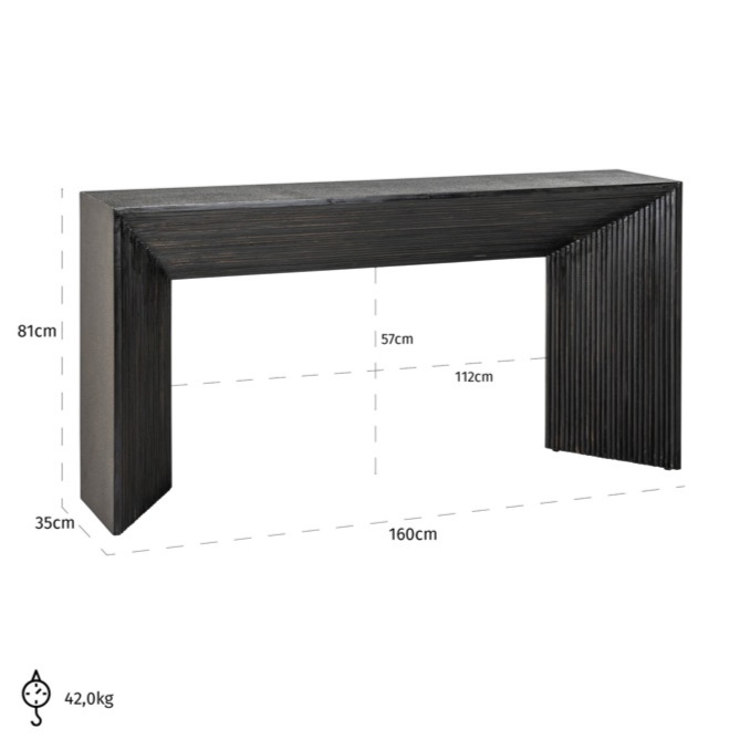 Wandtafel Gizen | Zwart
