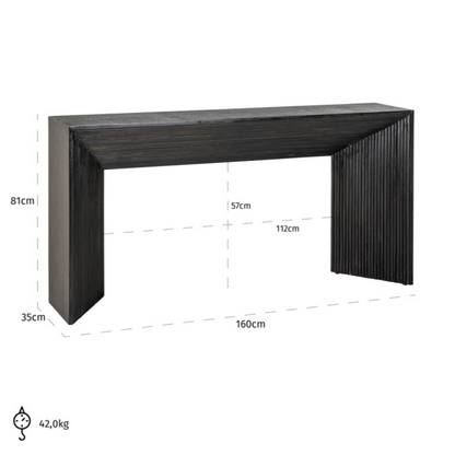 Wandtafel Gizen | Zwart