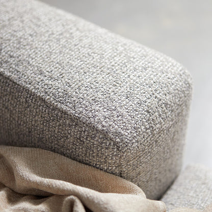 Hoekbank Como wit puente chaise lounge recht, detail van het materiaal