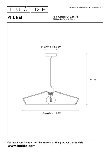 Hanglamp Yunkai | Ø 50 cm | Naturel