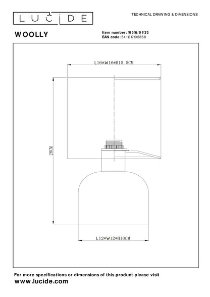 Tafellamp Woolly | Ø 16 cm | Groen