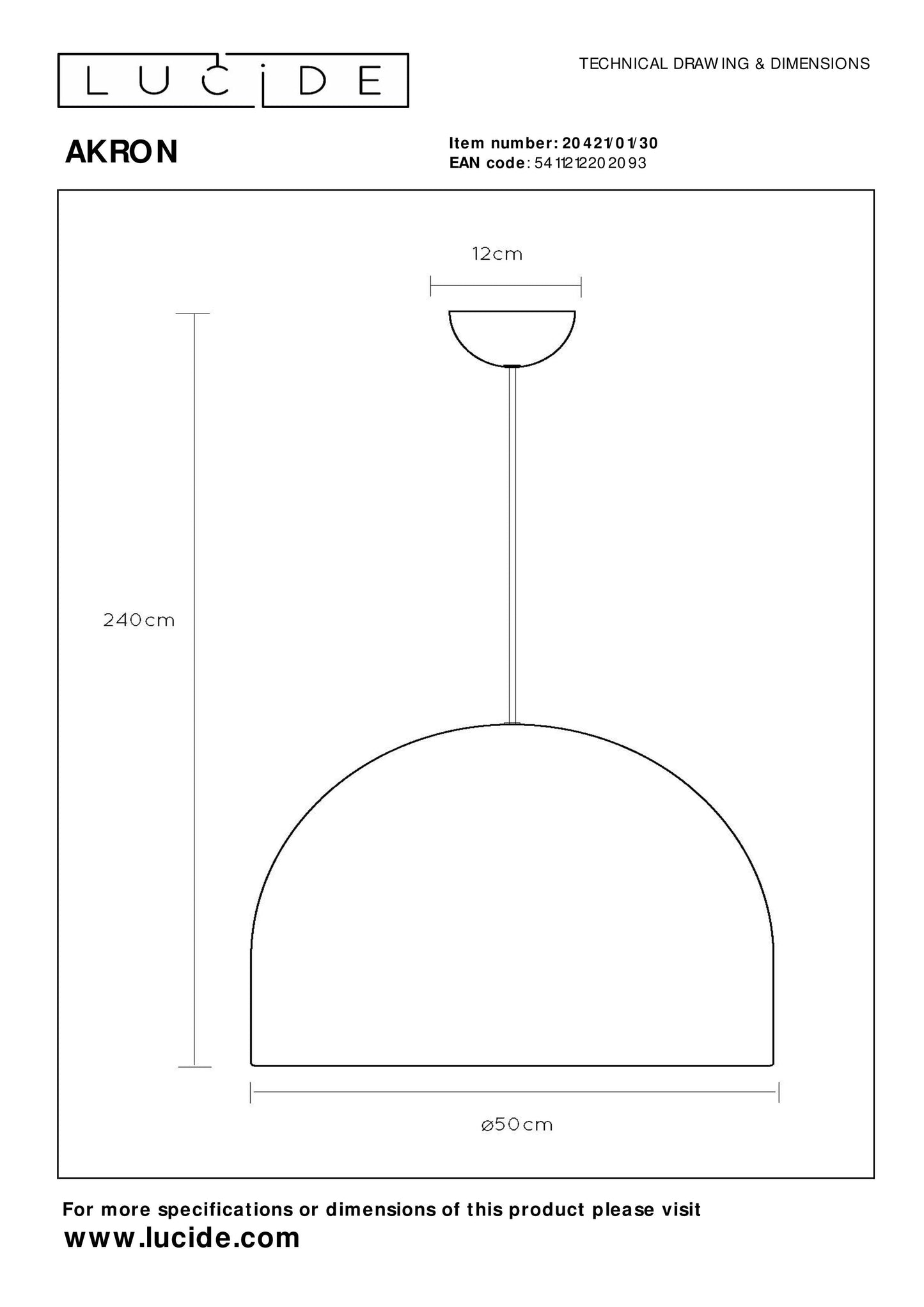 Hanglamp Akron | E27
