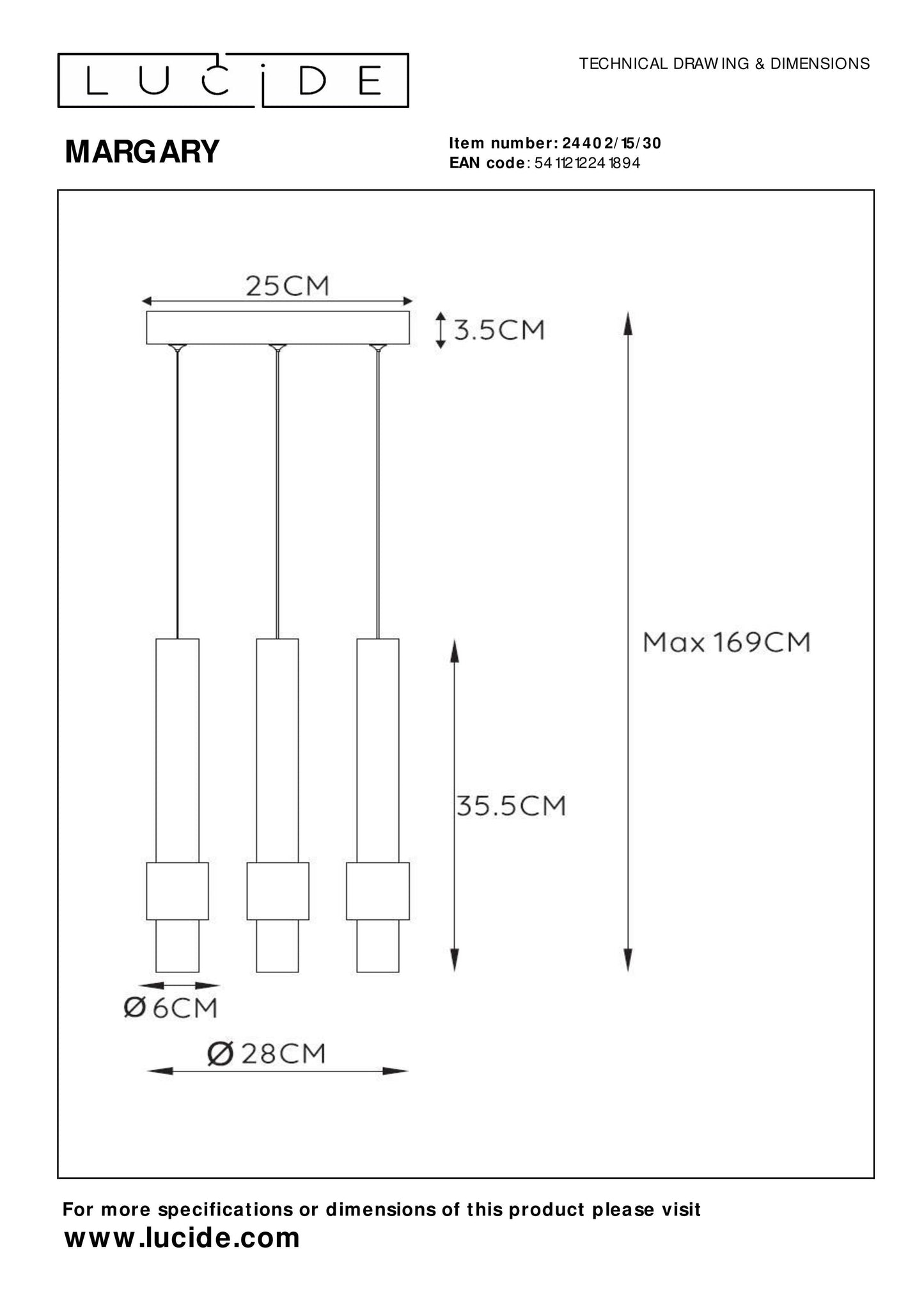 Hanglamp Margary | Zwart