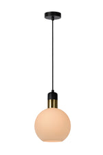 Hanglamp Julius ø 20 cm e27 opaal, vooraanzicht op witte achtergrond