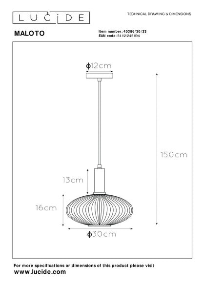 Hanglamp Maloto | Ø 30 cm