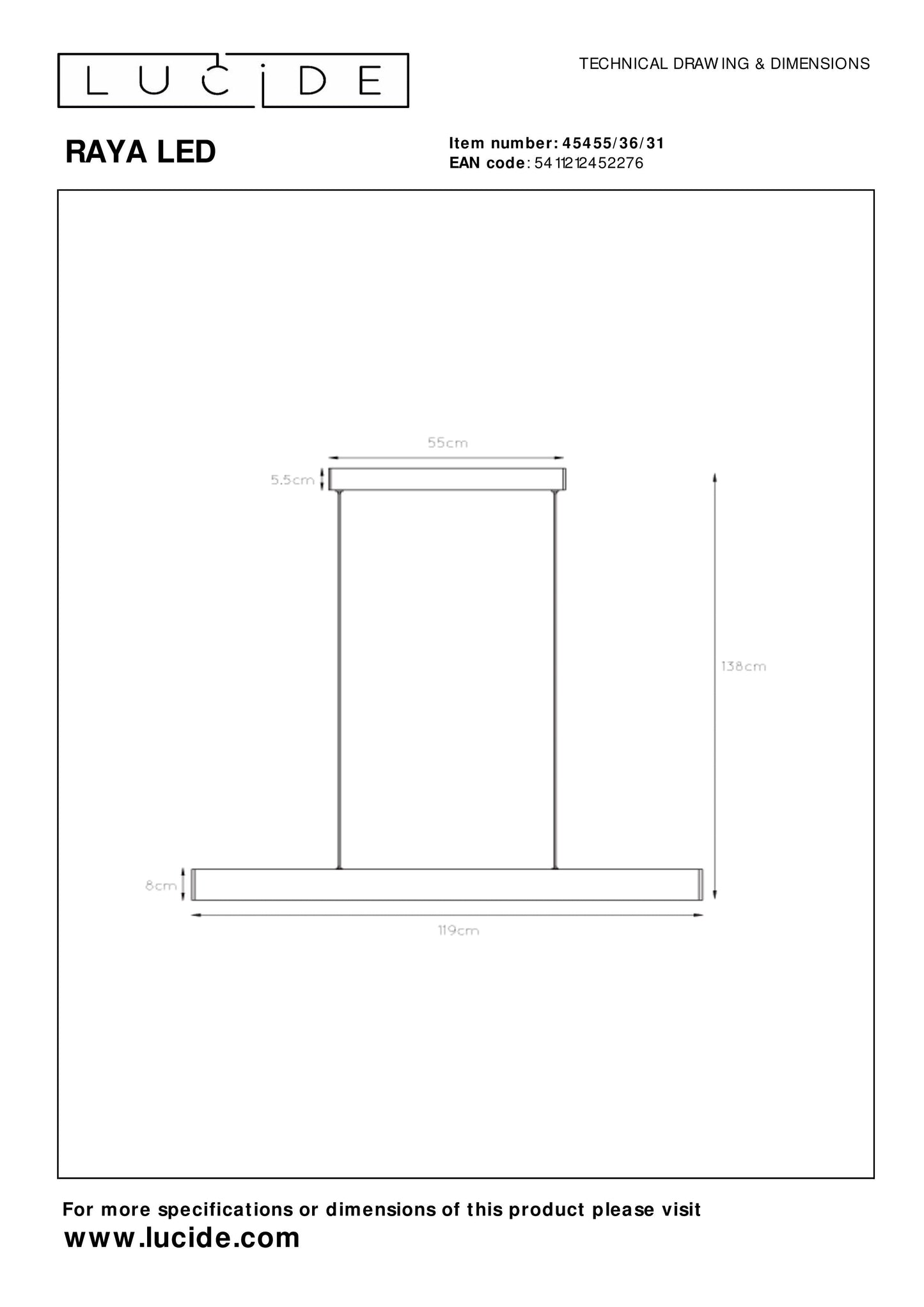 Hanglamp Raya LED