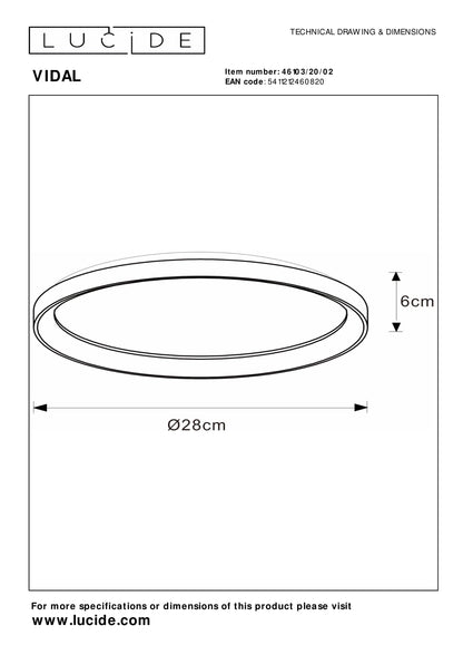 Plafonnière Vidal | Ø 28 cm | Goud
