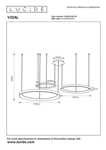 Hanglamp Vidal | Zwart