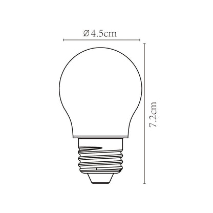Lichtbron G45 | LED Dimbaar | Ø4,5 | E27 | Glas