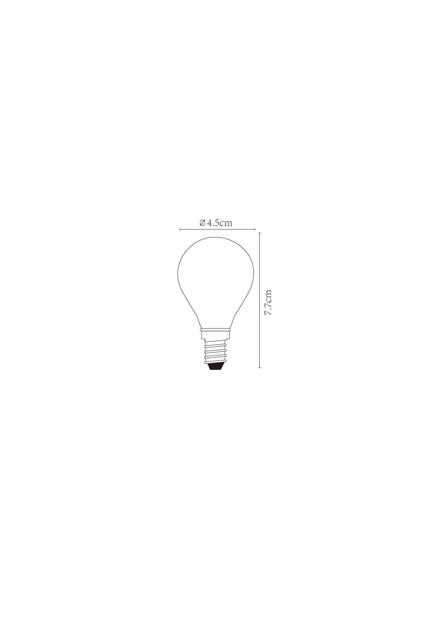 Lichtbron P45 | LED Dimbaar | E14 | Ø4,5 | Transparant Glas