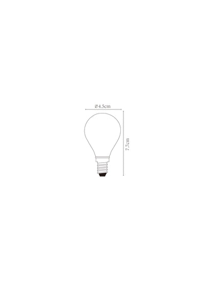 Lichtbron P45 | LED Dimbaar | E14 | Ø4,5 | Transparant Glas