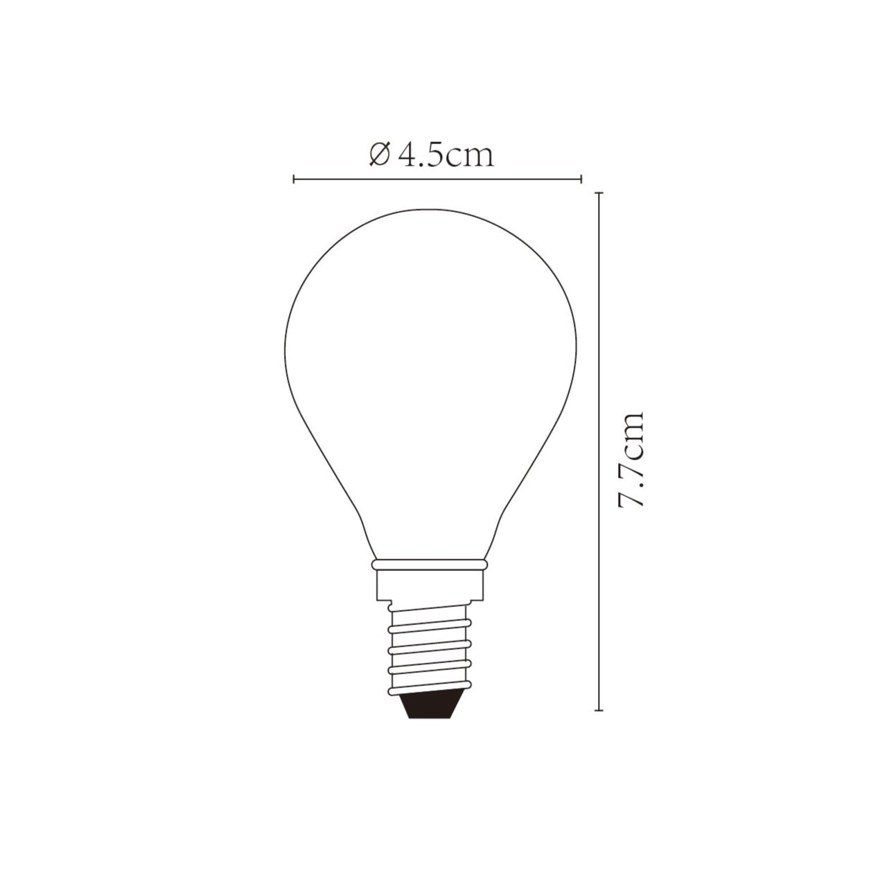 Lichtbron P45 | LED Dimbaar | E14 | Ø4,5 | Glas