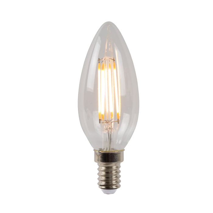 Lichtbron C35 | LED Dimbaar | Filament Bol Ø3,5 | Transparant Glas