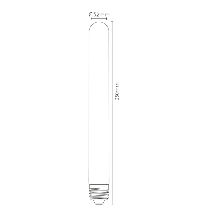 Lichtbron T32 | LED Dimbaar | Filament Bol Ø3,2 | 25 cm | Amberkleurig Glas