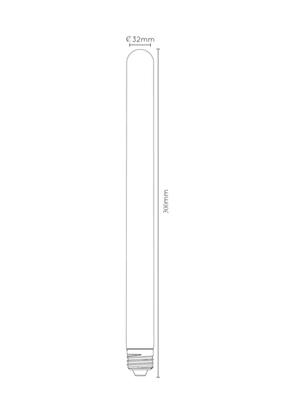 Lichtbron T32 | LED Dimbaar | Filament Bol Ø3,2 | Amberkleurig Glas