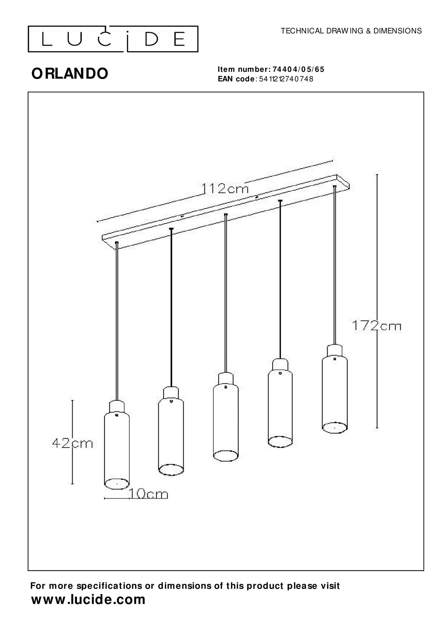 Hanglamp Orlando | Fumé