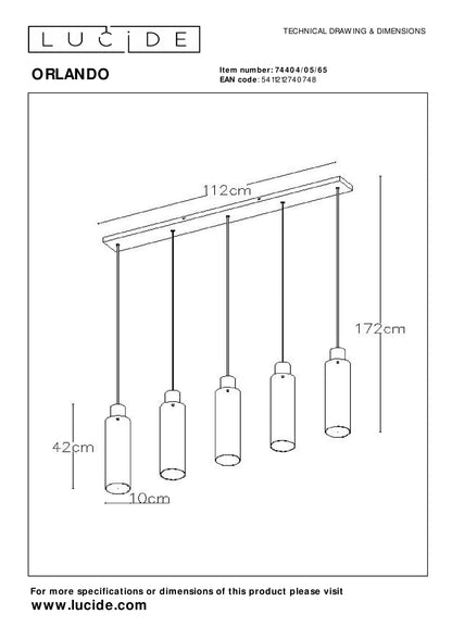 Hanglamp Orlando | Fumé