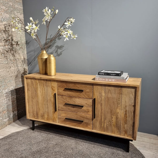 Dressoir Jayden | Mangohout | 3 Lades en 2 Deuren