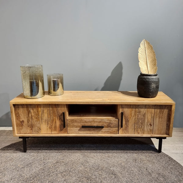 TV meubel Industrial Mango 150 cm - Gratis thuisbezorgd - Houten Meubel TV meubel Industrial Mango 150 cm - Gratis thuisbezorgd - Houten Meubel