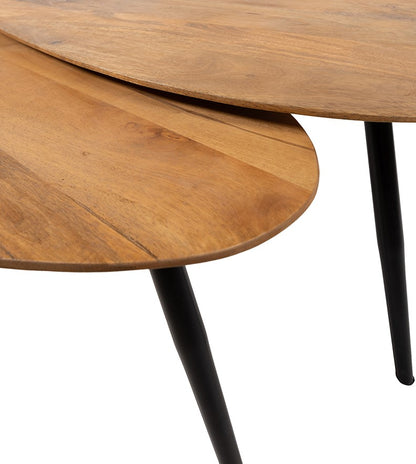 Salontafel Kassel organisch smooth natural, detail van het materiaal