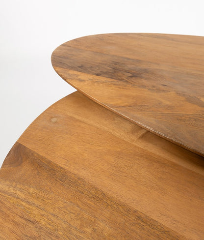 Salontafel Kassel organisch smooth natural, detail van het materiaal