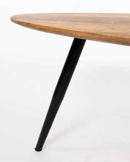 Salontafel Kassel organisch smooth natural, detail van het materiaal