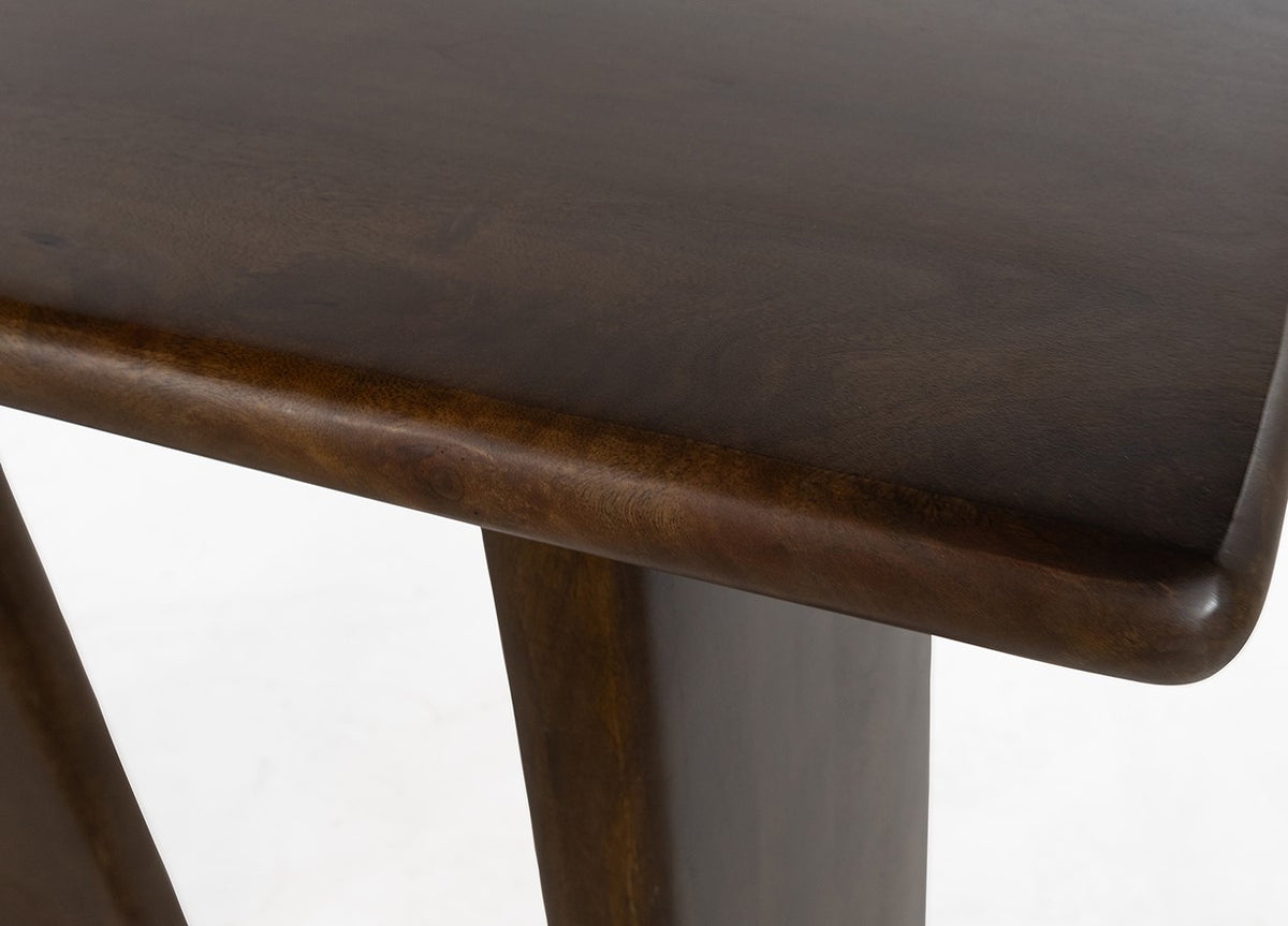 Wandtafel Lagos walnoot, detail van het materiaal