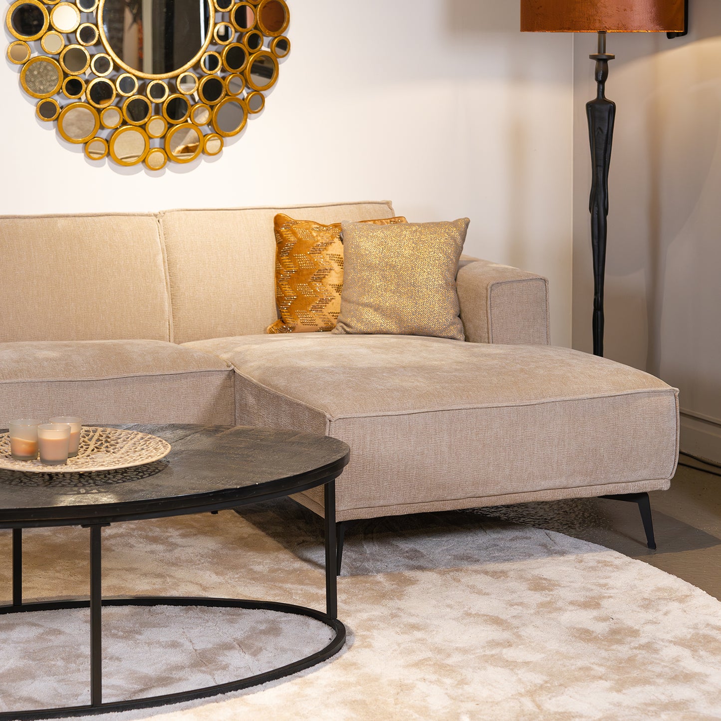 Hoekbank Leeds | Beige