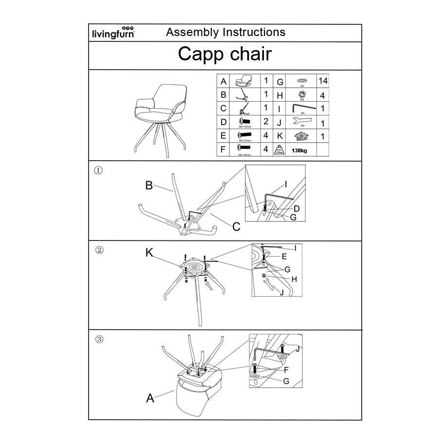 Eetkamerstoel Capp | Taupe Stof
