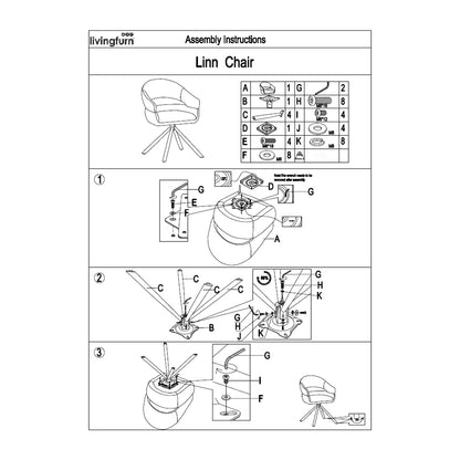 Eetkamerstoel Linn | grijs Stof