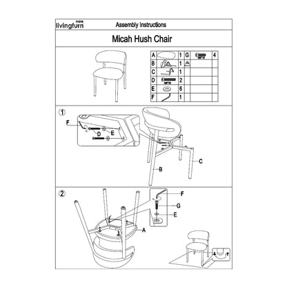 Eetkamerstoel Micah | Stof | Walnoot Poot