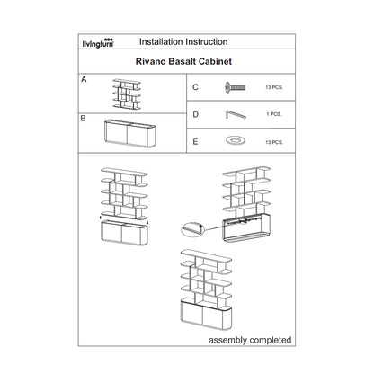 Vakkenkast Rivano | Basalt Eikenfineer