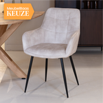 Eetkamerstoel Lynn | Velvet Beige