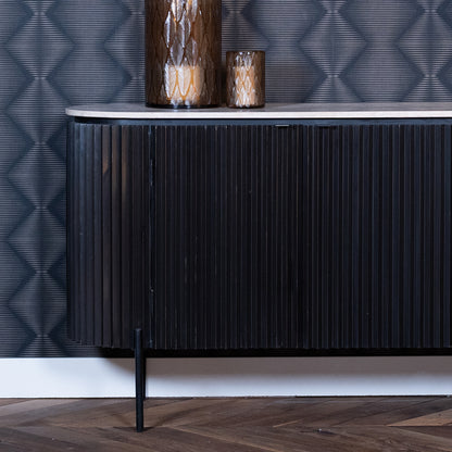 Dressoir Hampton | Zwart Travertin