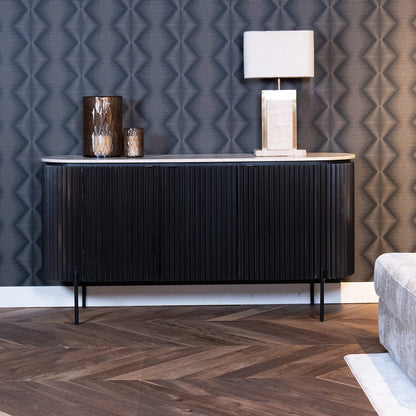 Dressoir Hampton | Zwart Travertin