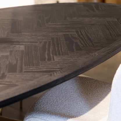 Eettafel Blackbone | Ovaal | Zwart Eikenhout