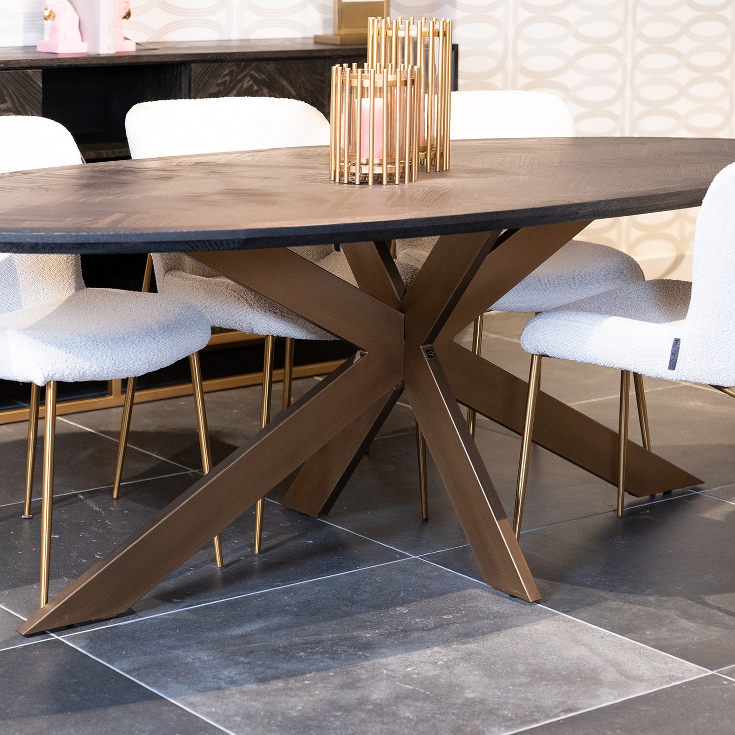 Eettafel Blackbone | Ovaal | Zwart Eikenhout