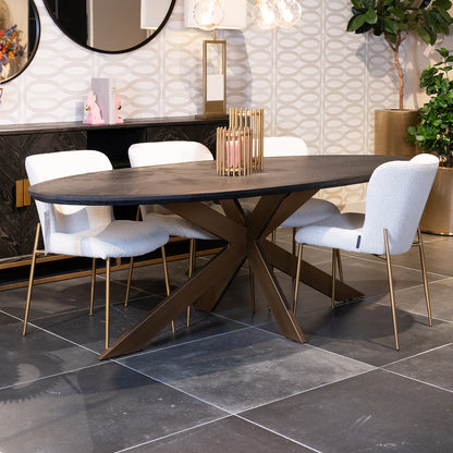 Eettafel Blackbone | Ovaal | Zwart Eikenhout