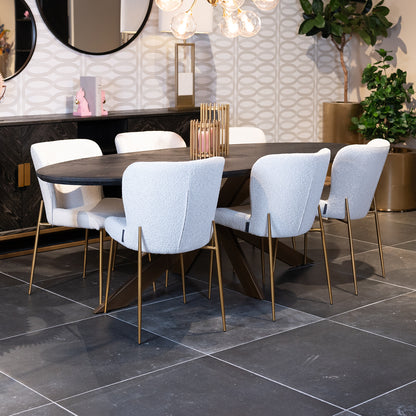 Eettafel Blackbone | Ovaal | Zwart Eikenhout