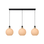 Hanglamp Julius 3 lampen e27 opaal, vooraanzicht op witte achtergrond