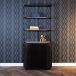 Boekenkast Hampton | 2-deuren 2-planken | Zwart Travertin