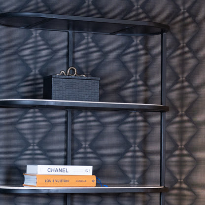 Boekenkast Hampton | 2-deuren 2-planken | Zwart Travertin