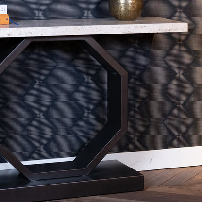 Sidetable Avalon | Travertin | Brons