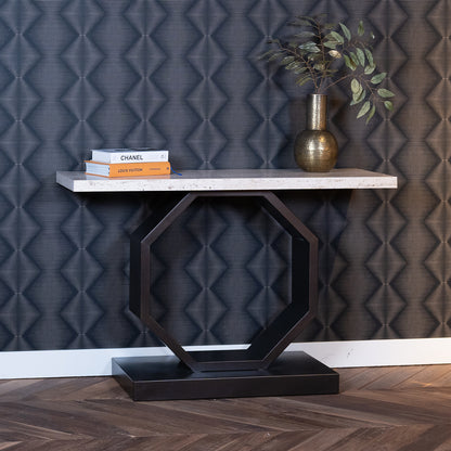 Sidetable Avalon | Travertin | Brons
