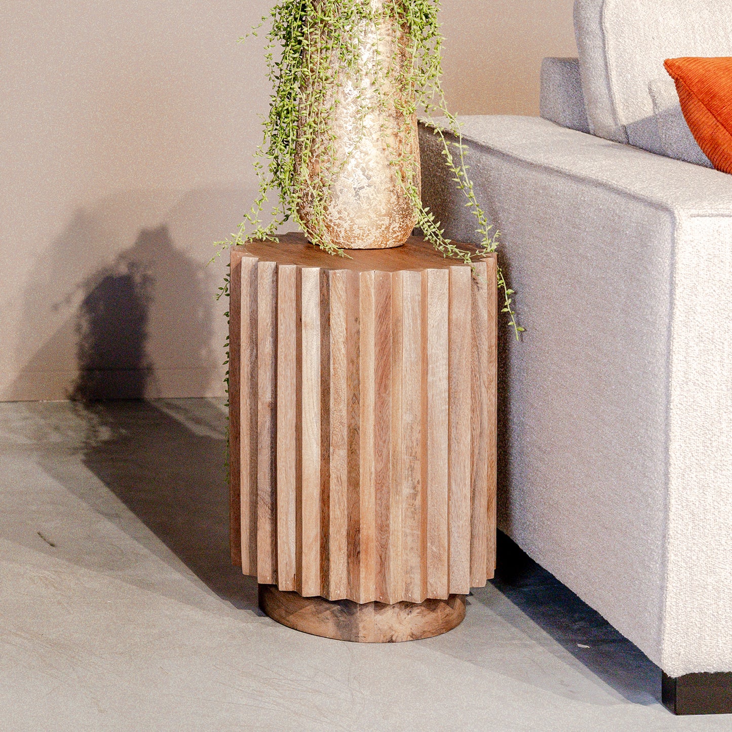 Bijzettafel Novan | Naturel Mangohout