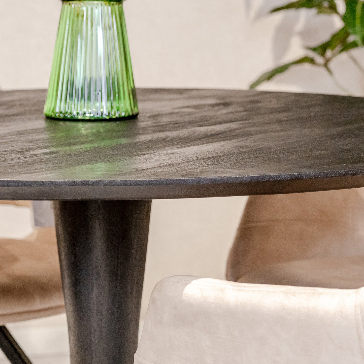 Eettafel Brix Vivian | Rond | Zwart Mangohout