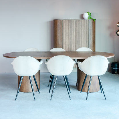 Eettafel Oliva | Ovaal | Walnoot Eikenhout