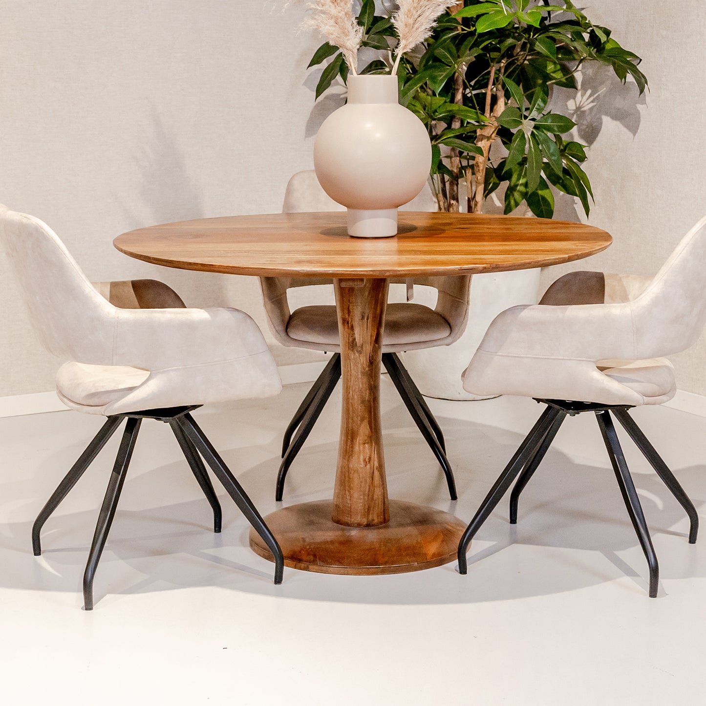 Eettafel Brix Vivian | Rond | Natural Mangohout