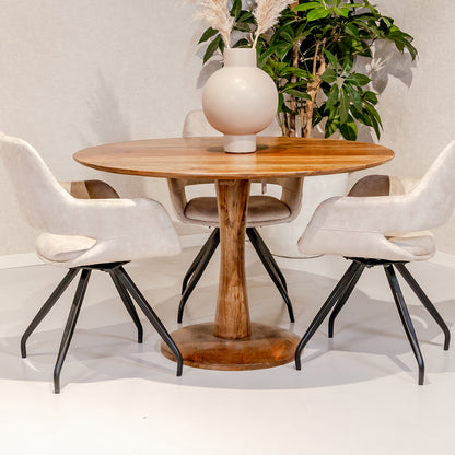 Eettafel Brix Vivian | Rond | Natural Mangohout